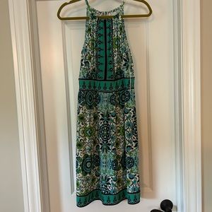 Blue and green summer dress